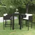 Set mobilier bar de grădină cu perne, 5 piese, negru, poliratan GartenMobel Dekor