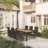 Set mobilier de exterior cu perne, 9 piese, gri, poliratan   GartenMobel Dekor