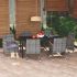 Set mobilier de grădină cu perne, 9 piese, negru, poliratan GartenMobel Dekor