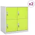 Dulapuri vestiar 5 buc. gri deschis 90x45x92,5 cm oțel GartenMobel Dekor