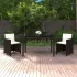 Set mobilier de grădină cu perne, 3 piese, maro, poliratan GartenMobel Dekor
