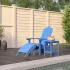 Scaun de grădină Adirondack cu masă și taburet, alb, HDPE GartenMobel Dekor