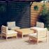 Set mobilier grădină cu perne antracit, 5 piese, lemn de pin GartenMobel Dekor