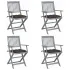 Scaune pliabile de exterior cu perne, 8 buc., lemn masiv acacia GartenMobel Dekor