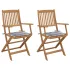 Scaune pliabile de exterior cu perne, 8 buc., lemn masiv acacia GartenMobel Dekor
