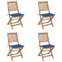 Scaune grădină pliabile cu perne, 6 buc., lemn masiv de acacia GartenMobel Dekor