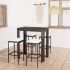 Set mobilier bar de grădină cu perne, 5 piese, maro, poliratan GartenMobel Dekor
