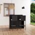 Set mobilier bar de grădină cu perne, 5 piese, negru GartenMobel Dekor