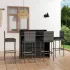 Set mobilier de bar de grădină cu perne, 5 piese, gri GartenMobel Dekor