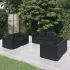 Set mobilier de grădină cu perne, 6 piese, negru, poliratan GartenMobel Dekor
