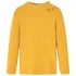 Tricou de copii cu mâneci lungi, tricot cu nervuri, ocru închis, 116 GartenMobel Dekor