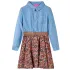 Rochie pentru copii cu mâneci lungi, bleumarin și albastru denim, 116 GartenMobel Dekor