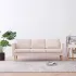 Canapea cu 3 locuri, crem, material textil GartenMobel Dekor
