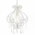 Candelabru cu mărgele, alb, rotund, E14 GartenMobel Dekor