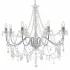Candelabru cu mărgele, auriu, 8 becuri E14 GartenMobel Dekor
