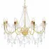 Candelabru cu mărgele, auriu, 8 becuri E14 GartenMobel Dekor