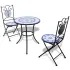 Set mobilier bistro, 3 piese, cărămiziu, plăci ceramice GartenMobel Dekor