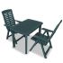 Set mobilier bistro, 3 piese, antracit, plastic GartenMobel Dekor