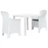 Set mobilier bistro, 3 piese, antracit, plastic, aspect ratan GartenMobel Dekor