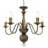 Candelabru antichizat, alb, becuri E14 x 5 GartenMobel Dekor