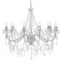 Candelabru cu mărgele, argintiu, 12 becuri x E14 GartenMobel Dekor