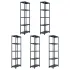 Rafturi de depozitare 5 buc. negru 60x30x180 cm plastic 125 kg GartenMobel Dekor