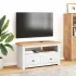 Comodă TV de colț alb 93x49x49 cm lemn masiv pin gama Panama GartenMobel Dekor