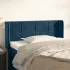 Tăblie pat cu aripioare albastru închis 83x16x78/88 cm catifea GartenMobel Dekor