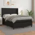Pat box spring cu saltea, negru, 100x200 cm, piele ecologică GartenMobel Dekor