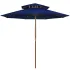 Umbrelă de soare dublă, 270x270 cm, stâlp de lemn, verde GartenMobel Dekor