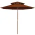 Umbrelă de soare dublă, 270x270 cm, stâlp de lemn, verde GartenMobel Dekor