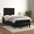 Pat box spring cu saltea, negru, 80x200 cm, catifea GartenMobel Dekor