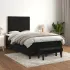 Pat box spring cu saltea, negru, 100x200 cm, catifea GartenMobel Dekor