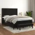 Pat box spring cu saltea, negru, 100x200 cm, catifea GartenMobel Dekor