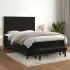Pat box spring cu saltea, negru, 100x200 cm, catifea GartenMobel Dekor
