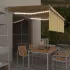 Copertină retractabilă automat stor&LED&senzor galben&alb, 5x3m  GartenMobel Dekor