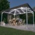 Pavilion cu perdele& lumini LED,antracit,400x300cm aluminiu GartenMobel Dekor