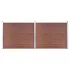 Set panouri gard, 353x146 cm, maro, WPC   GartenMobel Dekor
