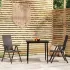 Set mobilier de grădină, 3 piese, negru GartenMobel Dekor