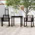 Set mobilier de grădină, 7 piese, negru, ratan PVC GartenMobel Dekor