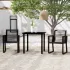 Set mobilier de grădină, 5 piese, negru, ratan PVC GartenMobel Dekor