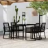 Set mobilier de grădină, 5 piese, negru, ratan PVC GartenMobel Dekor