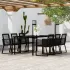 Set mobilier de grădină, 5 piese, negru, ratan PVC GartenMobel Dekor