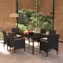 Set de masă pentru grădină, 5 piese, cu perne, negru GartenMobel Dekor