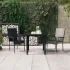 Set mobilier de grădină, 7 piese, negru, poliratan GartenMobel Dekor