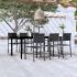 Set mobilier de grădină, 9 piese, negru GartenMobel Dekor