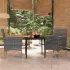 Set mobilier de grădină, cu perne, 3 piese, gri și negru GartenMobel Dekor