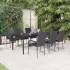 Set mobilier de grădină, 7 piese, negru, poliratan GartenMobel Dekor