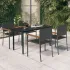 Set mobilier de grădină, 7 piese, negru, poliratan GartenMobel Dekor