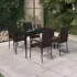 Set de servit masa pentru grădină, 5 piese, maro și negru GartenMobel Dekor
